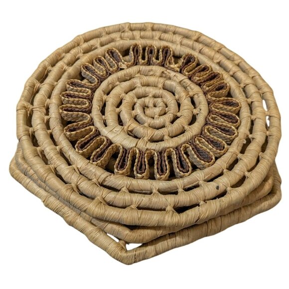 Handwoven Boho Trivets Set Of 3 - Picture 9 of 12